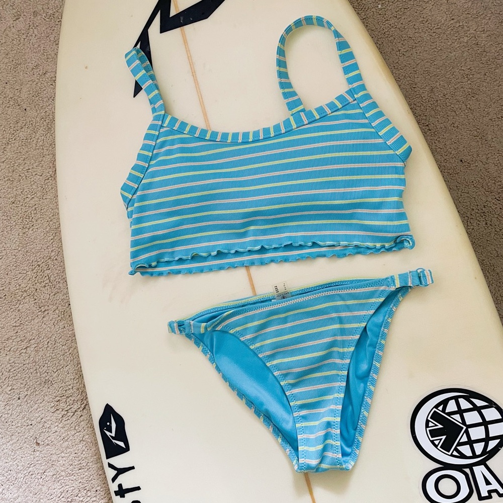Volcom Striped Bikini Set- XS